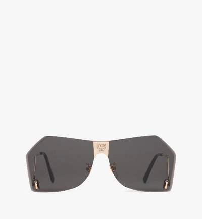 Shop Mcm Geometric Oversized Sunglasses In Dark Grey