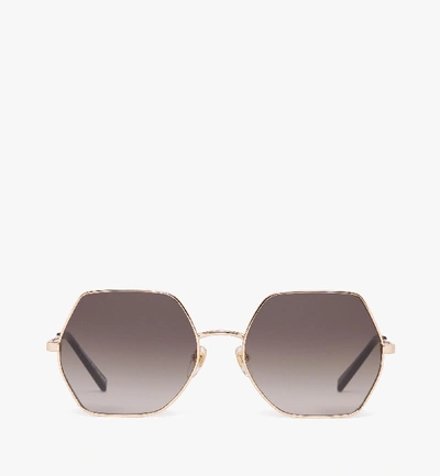 Shop Mcm Geometric Oversized Sunglasses In Grey