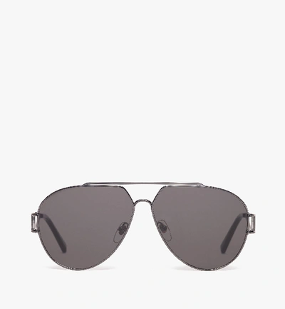 Shop Mcm Aviator Sunglasses In Grey