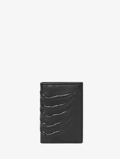 Shop Alexander Mcqueen Ribcage Pocket Organizer In Black