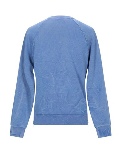 Shop Balmain Sweatshirts In Slate Blue