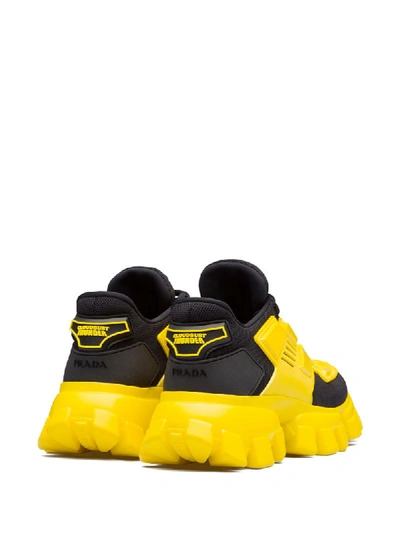 Shop Prada Cloudbust Thunder Sneakers In Yellow