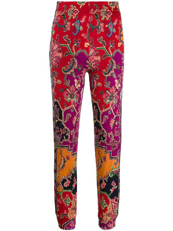 Etro Printed Pull-On Trousers In 600 Multicolor | ModeSens