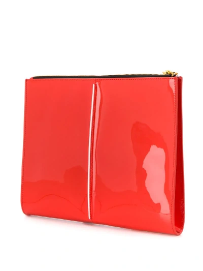 Shop Marni Patent Clutch Bag In Red