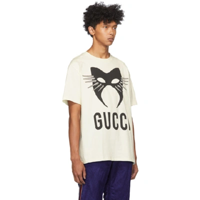 Shop Gucci Off-white Manifesto T-shirt In 7263 Sunkis