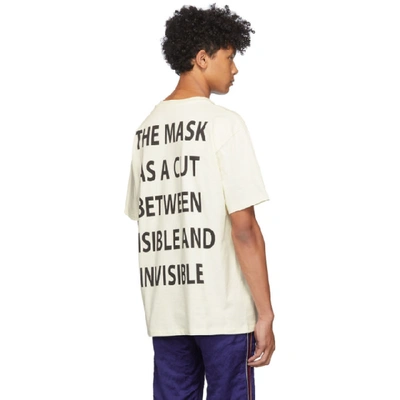 Shop Gucci Off-white Manifesto T-shirt In 7263 Sunkis