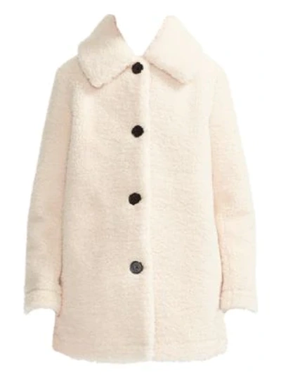 Shop Maje Women's Gatino Faux Fur Coat In Natural