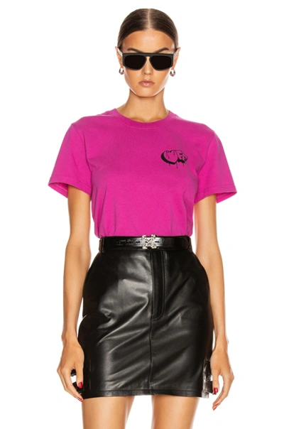 Shop Off-white Markers Casual Tee In Fuchsia & Black