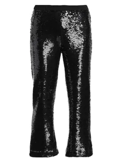 Shop Figue Bohemian Rhapsody Verushka Sequin Pants In Black