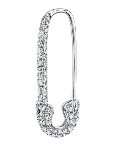 Shop Anita Ko 18k White Gold Diamond Safety Pin Earring (single)