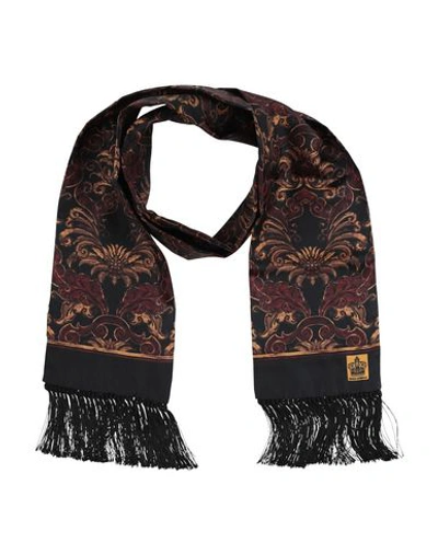 Shop Dolce & Gabbana Man Scarf Dark Brown Size - Silk