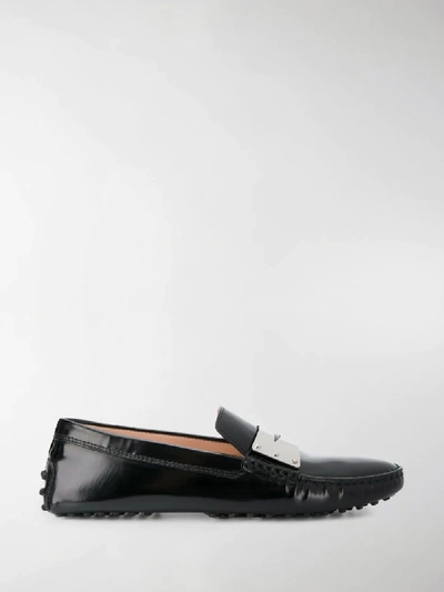 Shop Tod's Gommino Driving Loafers In Black