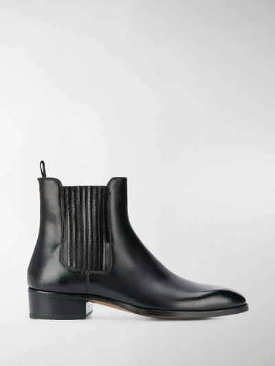 Shop Tom Ford Chelsea Ankle Boots In Black