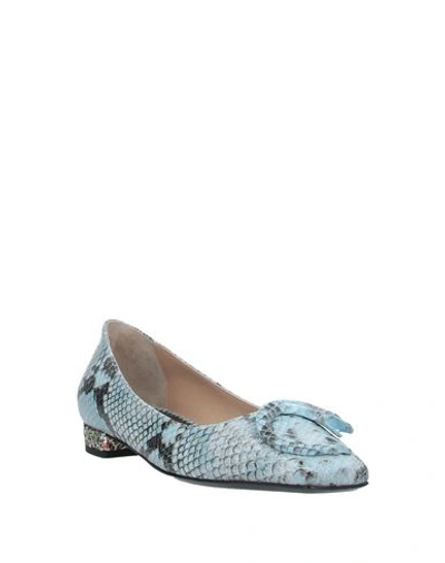 Shop Cavalli Class Ballet Flats In Azure