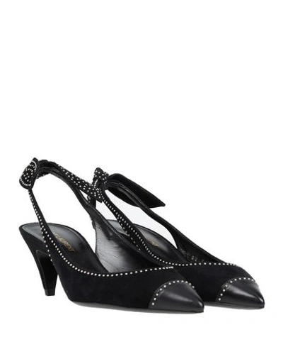 Shop Saint Laurent Woman Pumps Black Size 9.5 Soft Leather