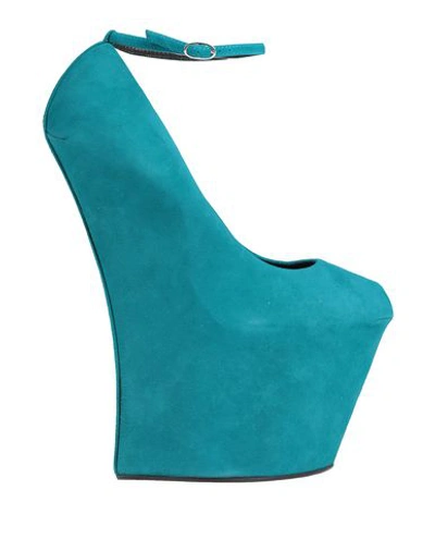 Shop Giuseppe Zanotti Pump In Deep Jade