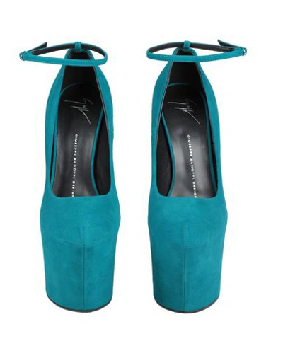 Shop Giuseppe Zanotti Pump In Deep Jade