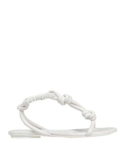 Shop Jil Sander Sandals In White