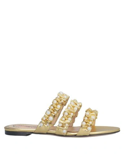 Shop Charlotte Olympia Sandals In Gold