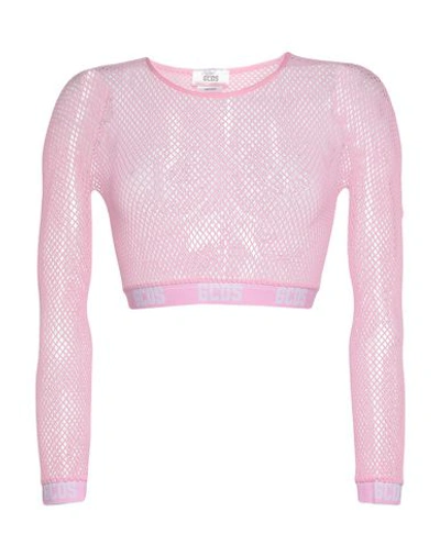 Shop Gcds Woman Top Pink Size Onesize Polyester, Elastane