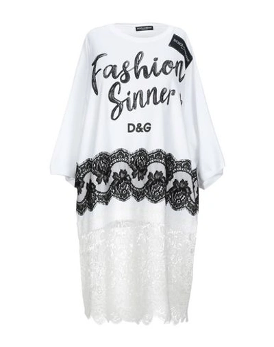 Shop Dolce & Gabbana Woman T-shirt White Size 4 Cotton, Polyester, Polyamide