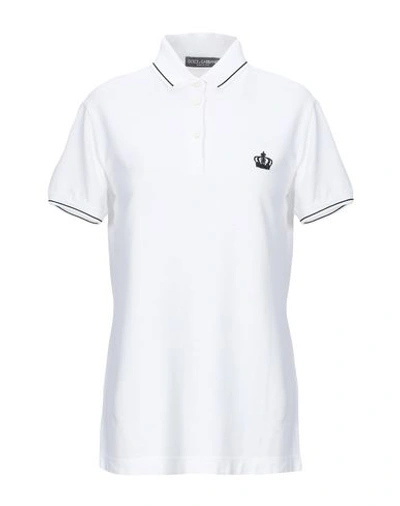 Shop Dolce & Gabbana Polo Shirts In White