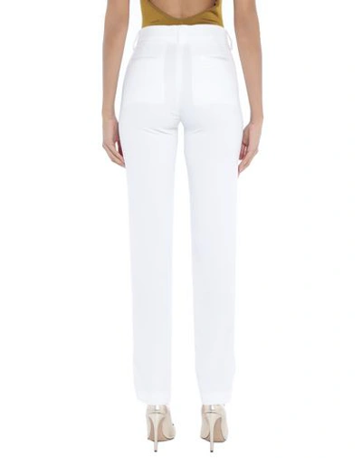 Shop Msgm Woman Pants White Size 8 Polyester