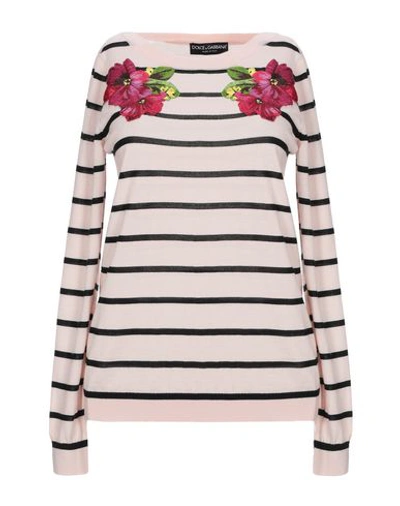 Shop Dolce & Gabbana Woman Sweater Pink Size 12 Cashmere, Silk, Viscose, Polyester, Polyamide