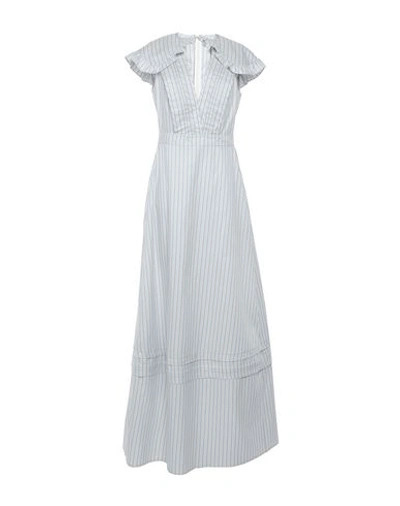 Shop Calvin Klein 205w39nyc Woman Maxi Dress White Size 8 Silk, Cotton