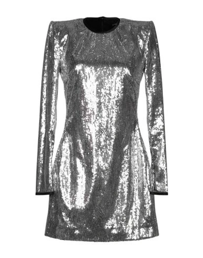Shop Dsquared2 Woman Mini Dress Silver Size 2 Polyester, Silk