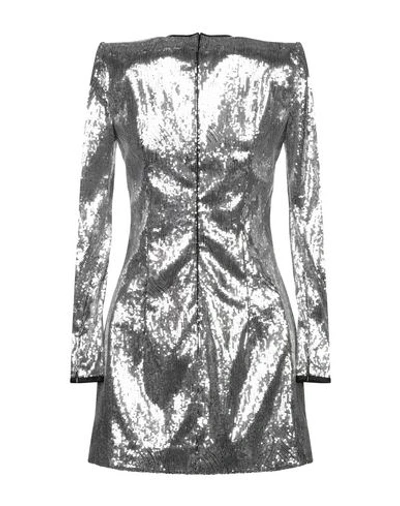 Shop Dsquared2 Woman Mini Dress Silver Size 2 Polyester, Silk