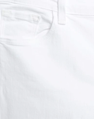 Shop J Brand Woman Denim Cropped White Size 26 Cotton, Polyester, Elastane