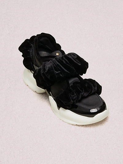 Shop Kate Spade Scrunchie Sneakers In Black