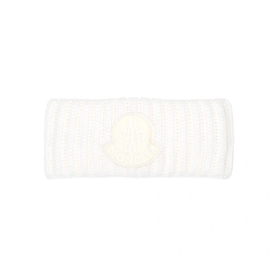 Shop Moncler White Wool Headband