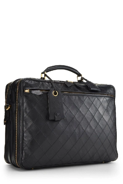 Pre-owned Chanel Black Quilted Calfskin Suitcase