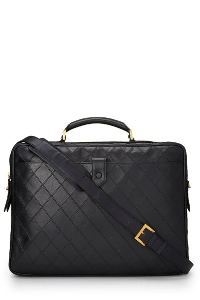 Pre-owned Chanel Black Quilted Calfskin Suitcase