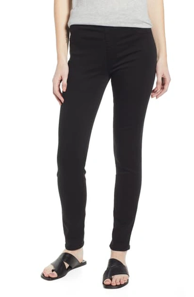 Shop Jen7 By 7 For All Mankind Comfort Skinny Denim Leggings In Classic Black Noir