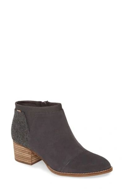 Shop Toms Loren Bootie In Forged Iron Suede