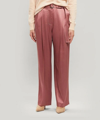 Shop Sies Marjan Blanche Satin Wide-leg Trousers In Blush