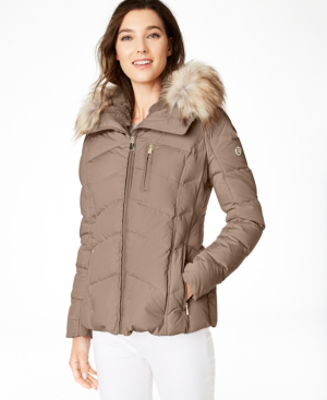 calvin klein hooded down puffer jacket