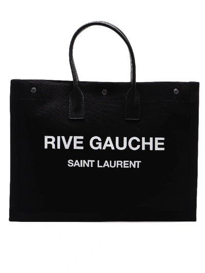 Shop Saint Laurent Noe Tote In Black/white
