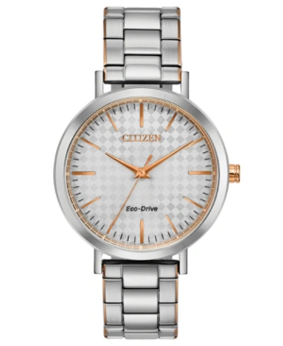 Shop Citizen Drive From  Eco-drive Women's Two-tone Stainless Steel Bracelet Watch 36mm In Two Tone