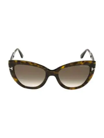 Shop Tom Ford Women's Anya 55mm Cat Eye Sunglasses In Dark Havana