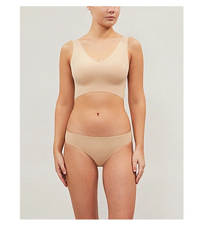 Shop Calvin Klein Invisibles Jersey Bikini Briefs In 20n Bare