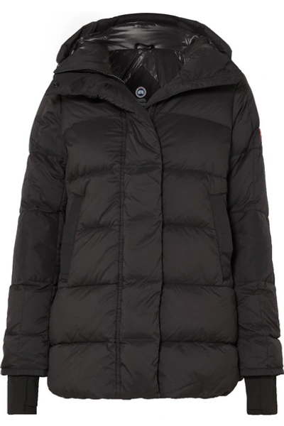 Shop Canada Goose Alliston Hooded Quilted Shell Down Jacket In Black