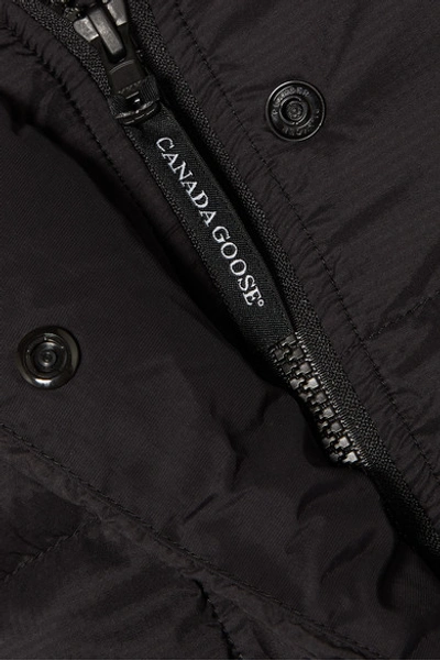 Shop Canada Goose Alliston Hooded Quilted Shell Down Jacket In Black