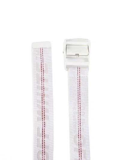 Shop Off-white Classic Engraved Logo Industrial Belt White