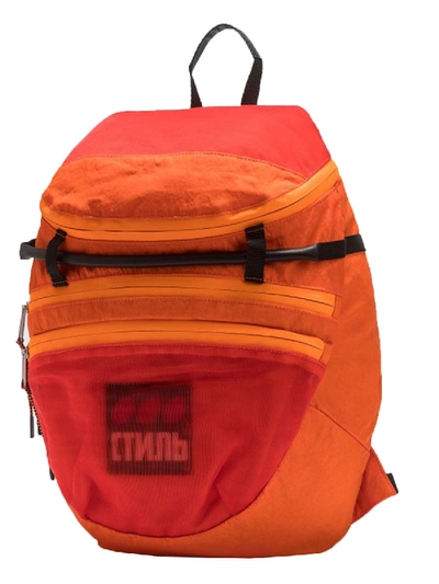 Shop Heron Preston Ctnmb Foldable Backpack Orange