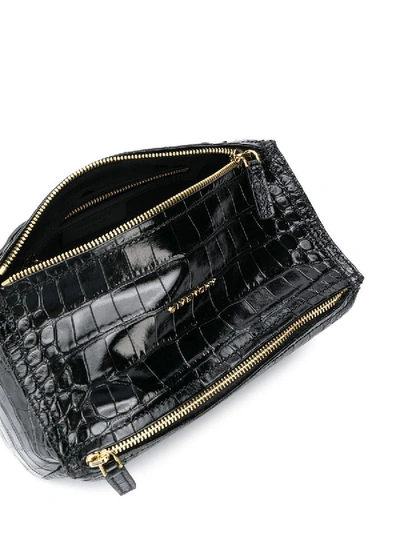Shop Givenchy Black Embossed Mini Pandora Bag