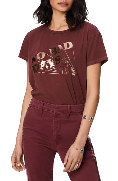 Shop Mother The Boxy Goodie Goodie Supima Cotton Tee In Dahlia